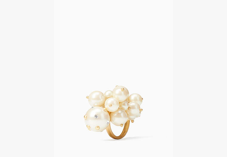 Kate Spade,pearl cluster ring,Cream Multi