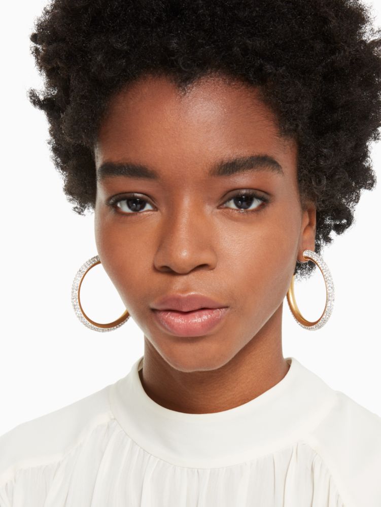 Kate Spade,RAZZLE DAZZLE HOOPS,Yellow Sesame