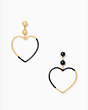Kate Spade,my precious asymmetrical earrings,earrings,Black / Glitter