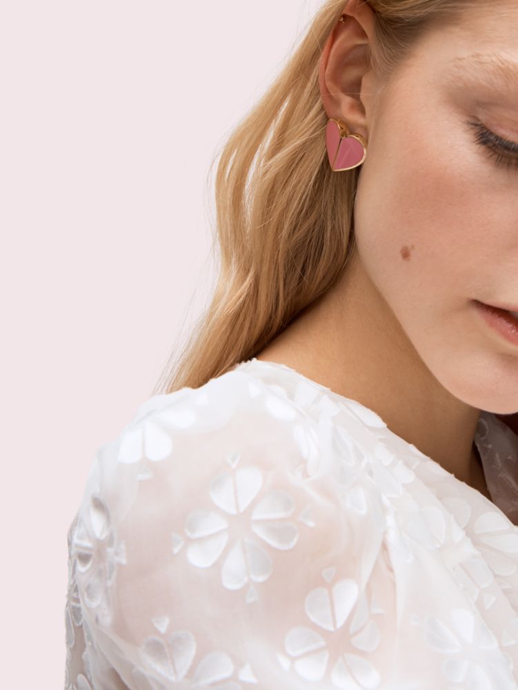 Heritage Spade Heart Statement Studs, , Product