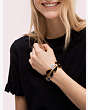 Kate Spade,heritage spade heart link bracelet,Black Multi