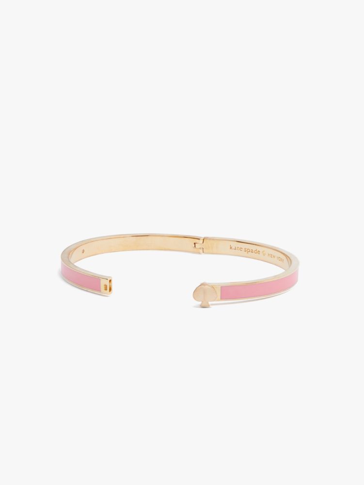 Kate Spade,heritage spade thin enamel bangle,bracelets,Rococo Pink