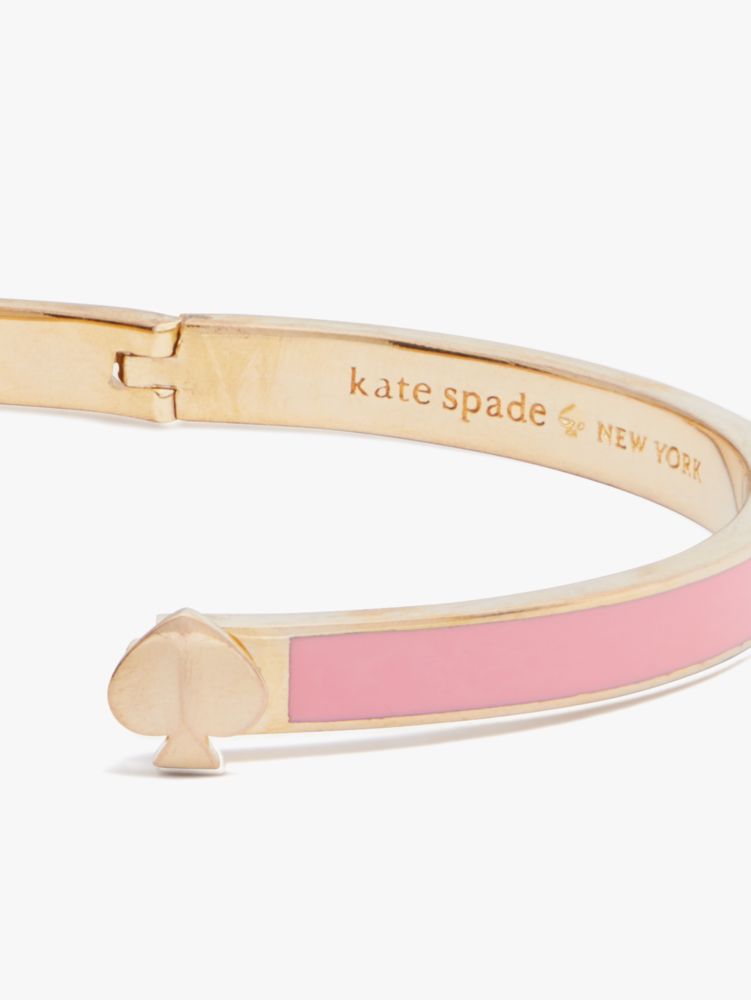 Kate Spade,heritage spade thin enamel bangle,bracelets,Rococo Pink