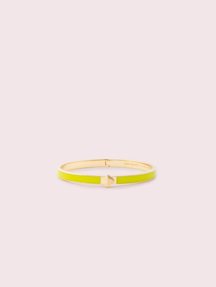 Kate Spade,heritage spade thin enamel bangle,bracelets,Flo Yellow