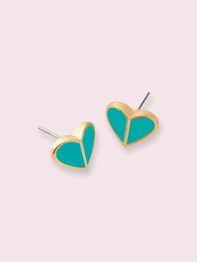 Kate Spade,Heritage Spade Small Heart Studs,