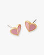 Kate Spade,heritage spade small heart studs,earrings,Rococo Pink
