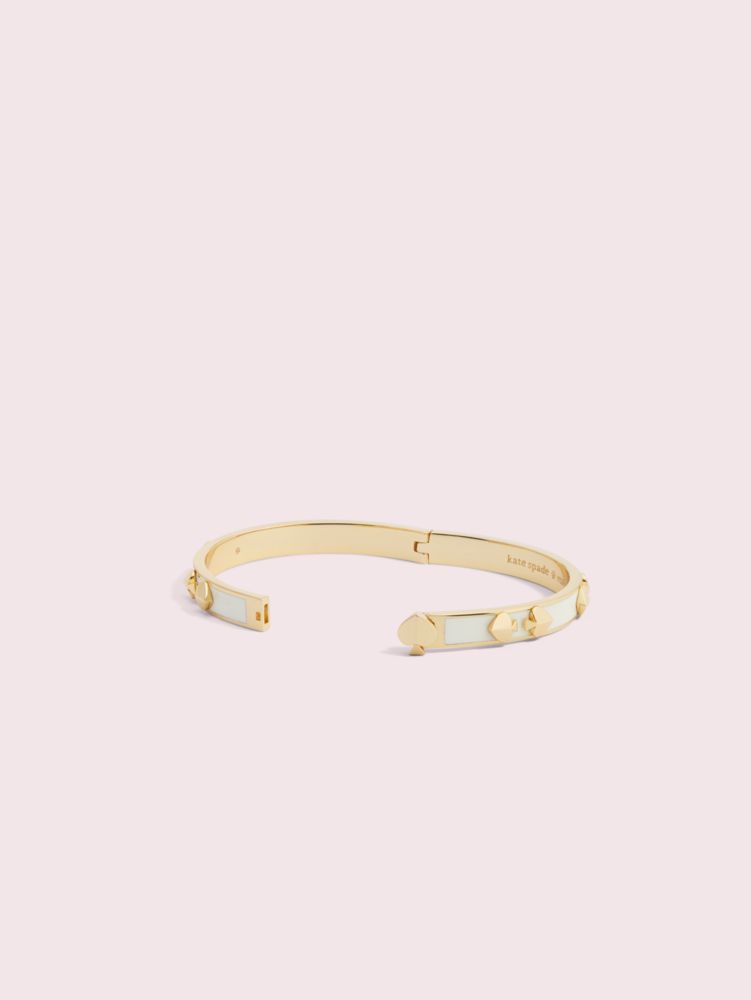 Enamel Multi Spade Bangle, White, Product