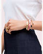 Kate Spade,heritage spade double wrap leather bracelet,Pink Multi