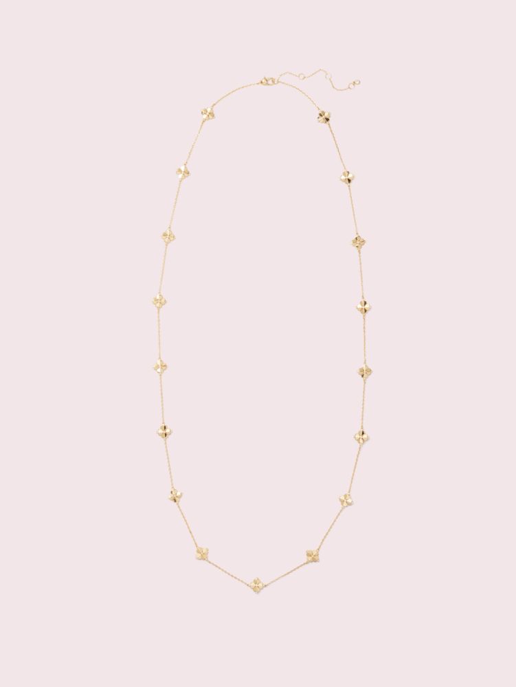 Kate Spade,Legacy Logo Spade Flower Scatter Necklace,