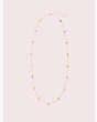 Kate Spade,legacy logo spade flower scatter necklace,Clear/Gold
