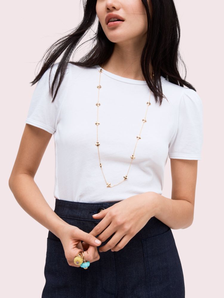 Kate Spade,Legacy Logo Spade Flower Scatter Necklace,