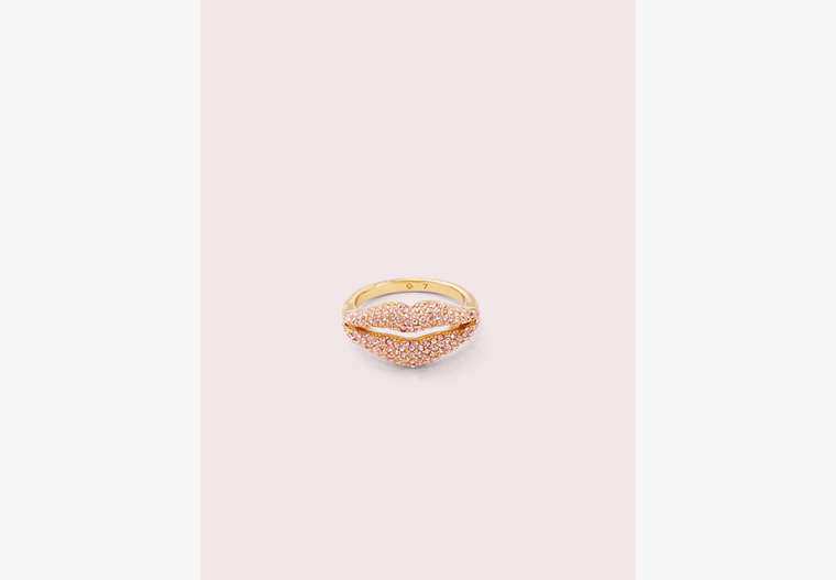 Lips Pave Statement Ring, Pink Starburst, Product image number 0