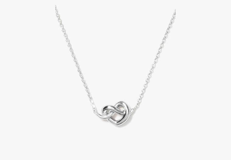 Kate Spade,loves me knot mini pendant,necklaces,Silver