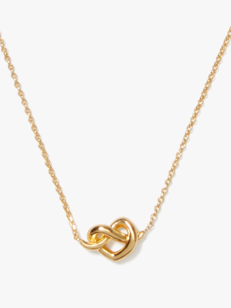 Kate Spade,loves me knot mini pendant,necklaces,Gold