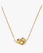 Kate Spade,loves me knot mini pendant,necklaces,Gold