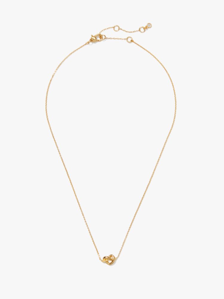 Kate Spade,loves me knot mini pendant,necklaces,Gold