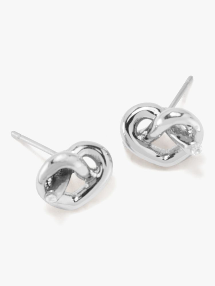 Kate Spade,loves me knot studs,earrings,Silver