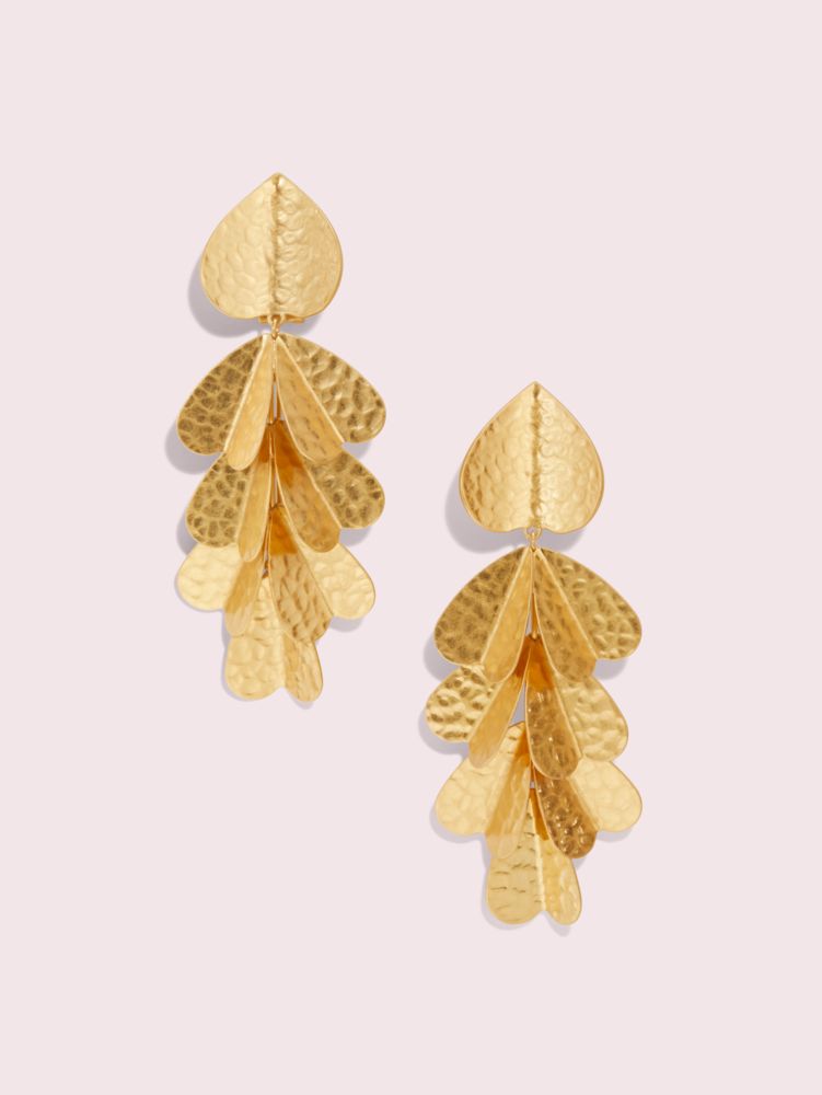 Metal Petal Statement Earrings, , Product