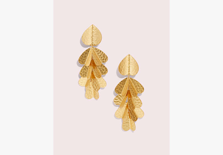 Kate Spade,metal petal statement earrings,Vbnt Canry