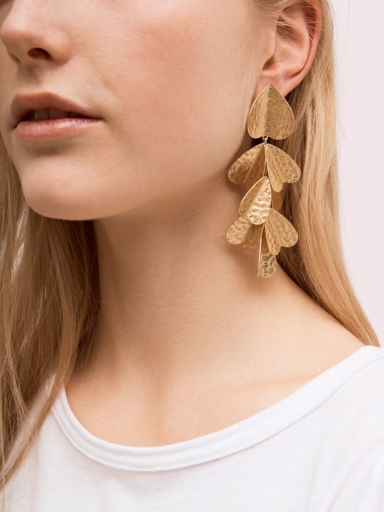 Metal Petal Statement Earrings, , Product