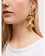 Kate Spade,metal petal statement earrings,
