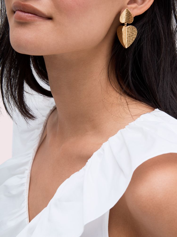 Metal Petal Drop Earrings, , Product
