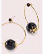 Kate Spade,pearlette hoops,earrings,Black Multi