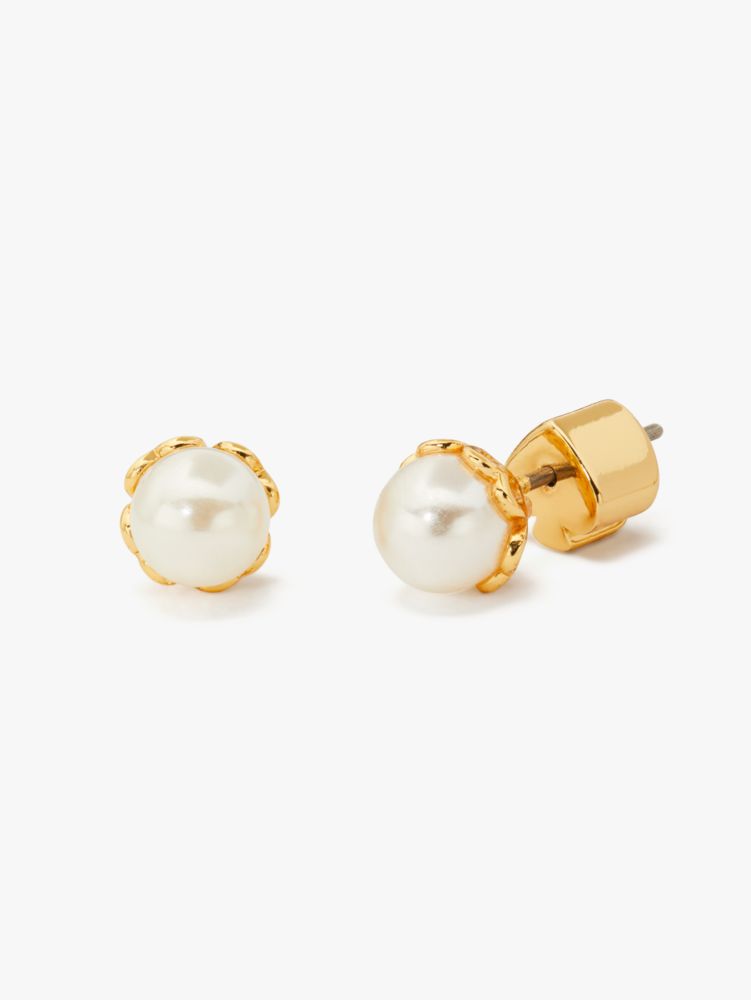Kate Spade,pearlette mini pearl studs,earrings,White