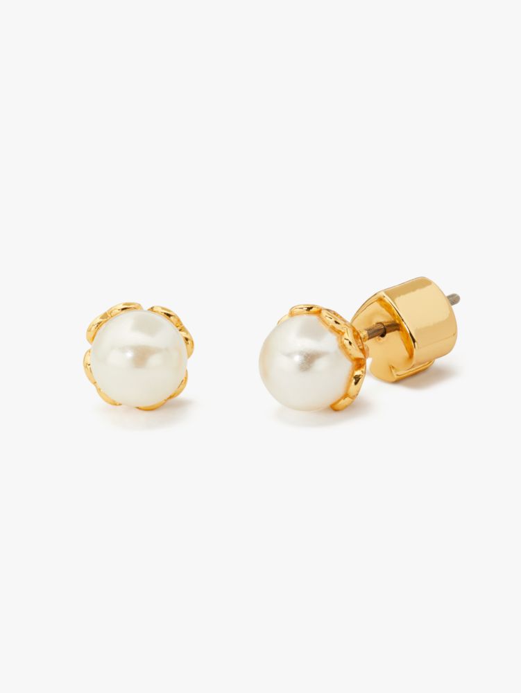 Kate Spade New York Gold Mini Pearl Huggie Earrings