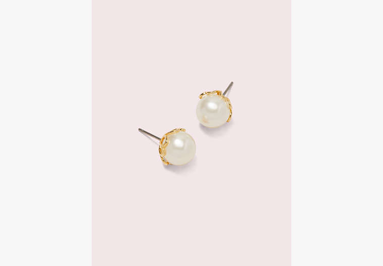 Kate Spade,pearlette small studs,Parchment.