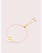 Kate Spade,symbols spade floral slider bracelet,Gold