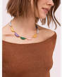 Kate Spade,half moon scallop collar necklace,necklaces,Multi
