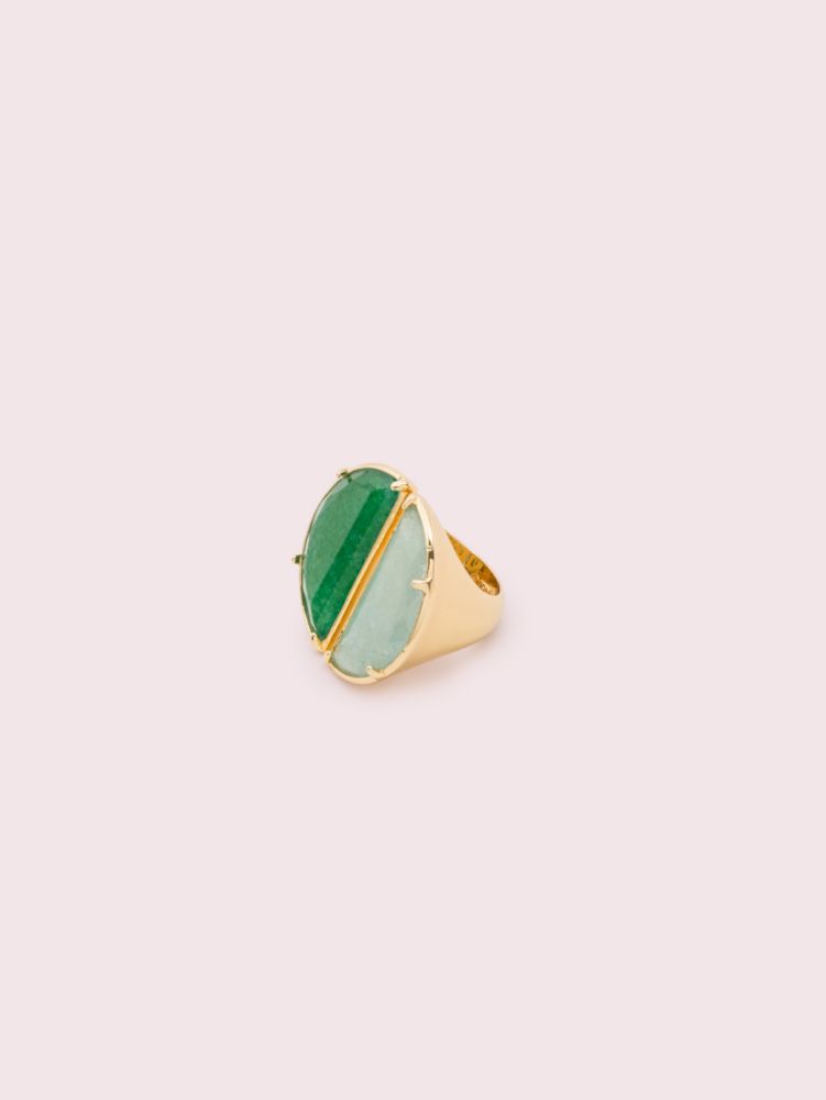Kate Spade,Half Moon Split Scallop Statement Ring,