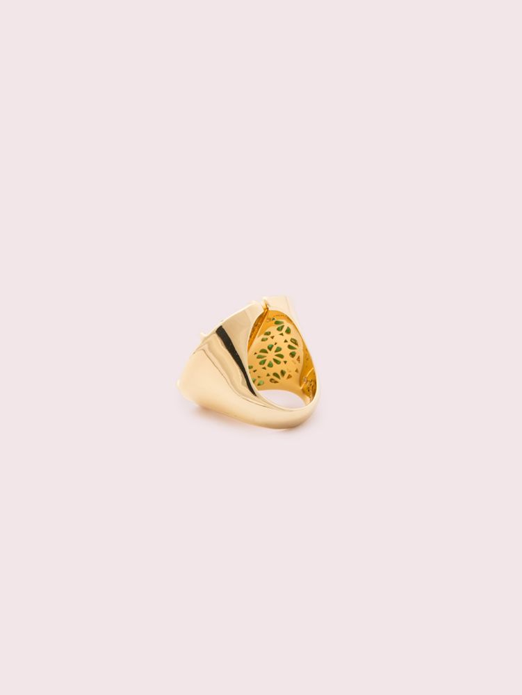 Kate Spade,Half Moon Split Scallop Statement Ring,