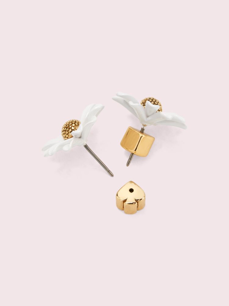 Kate Spade,into the bloom studs,earrings,White