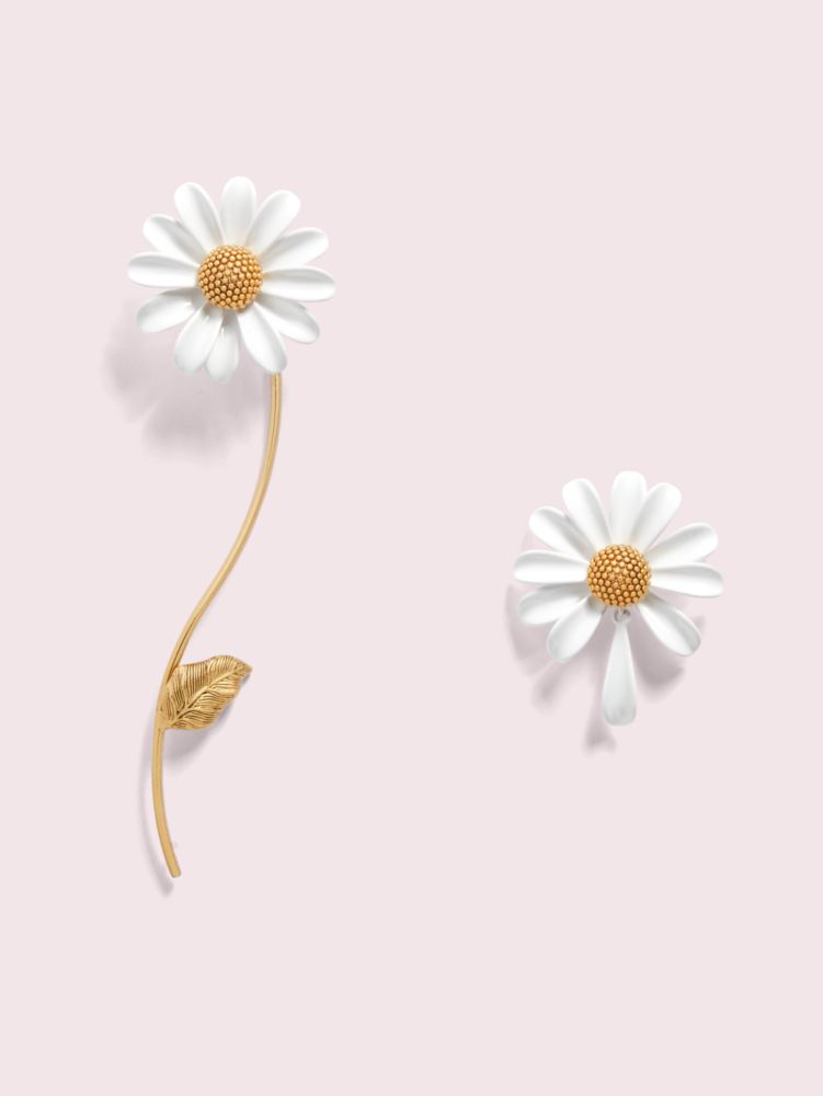 Kate Spade,into the bloom statement earrings,White