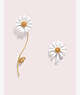Kate Spade,into the bloom statement earrings,White