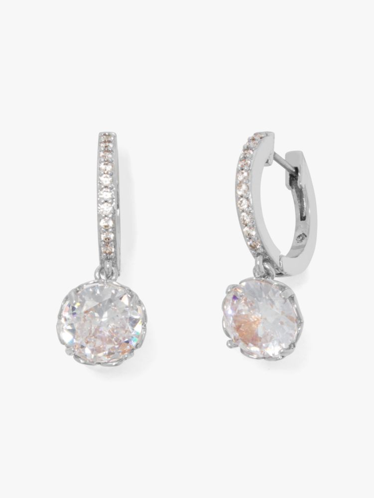 Kate Spade,that sparkle pavé mini hoops,earrings,Silver