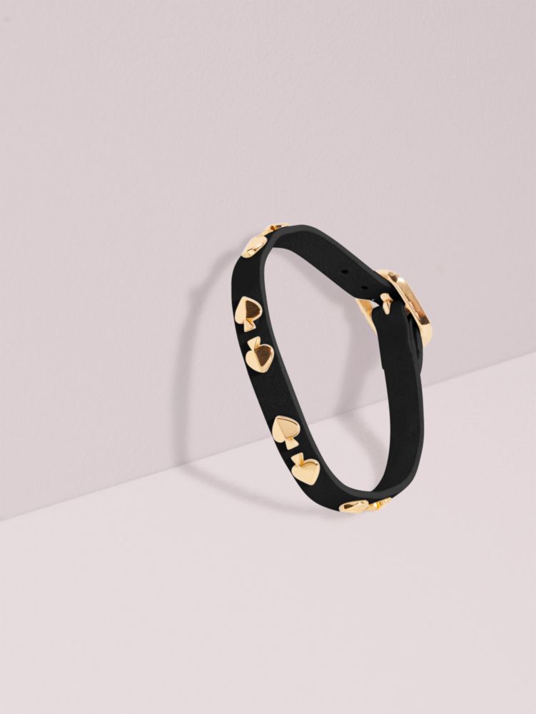 Kate Spade,heritage spade studded leather bracelet,bracelets,