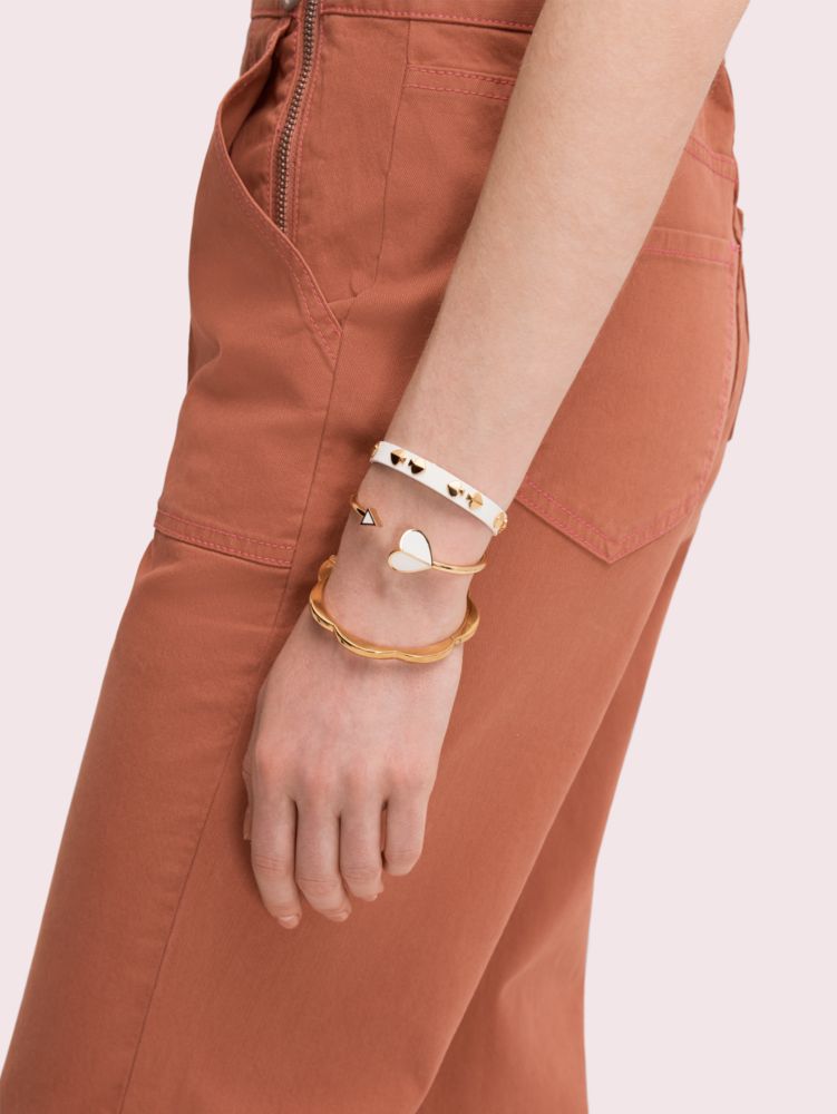 Kate Spade,Heritage Spade Studded Leather Bracelet,