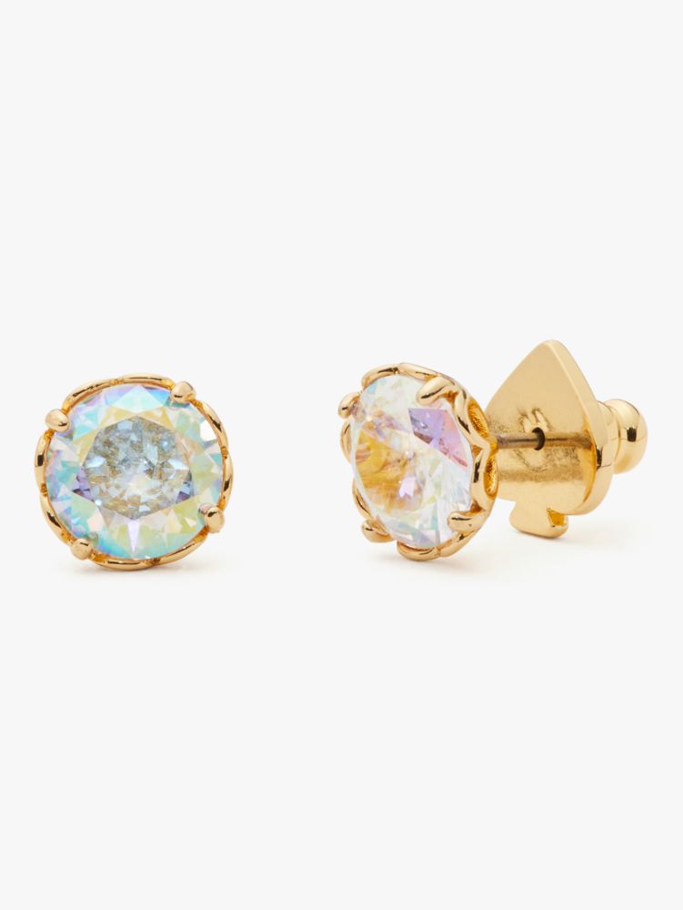 Kate Spade,That Sparkle Round Earrings,Studs,Cubic Zirconia,Crystal,Gem Embellishment,Rose Gold Plated,Day Party,Iridescent