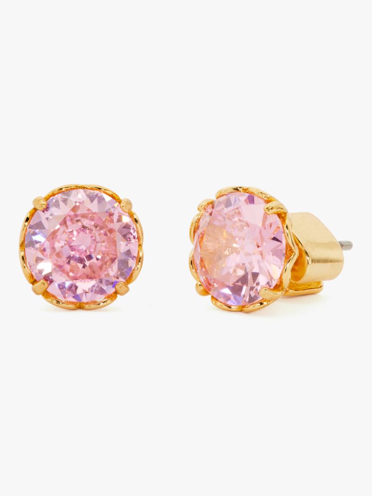 Kate Spade,That Sparkle Round Earrings,Studs,Cubic Zirconia,Crystal,Gem Embellishment,Rose Gold Plated,Day Party,Pink