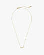 Kate Spade,say yes "mrs." pavé mini pendant,necklaces,Clear/Gold