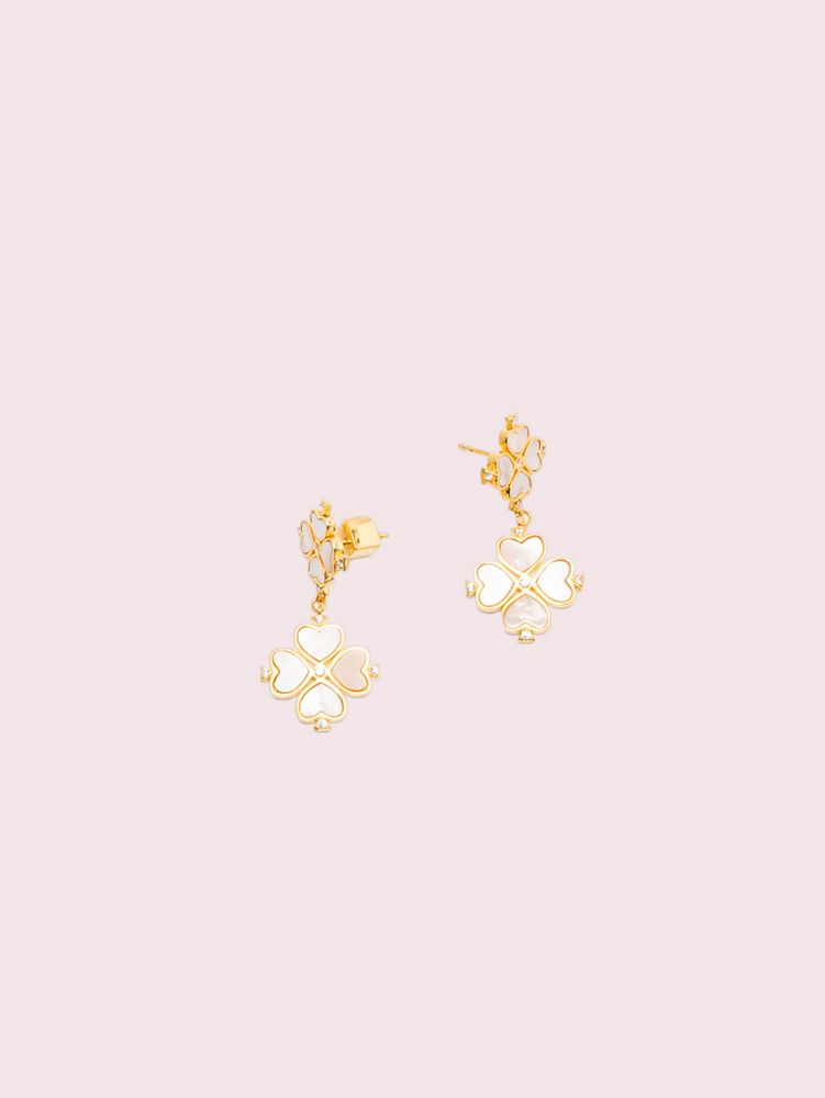 Buy KATE SPADE Legacy Logo Flower Stud Earrings, Gold-Toned Color Women