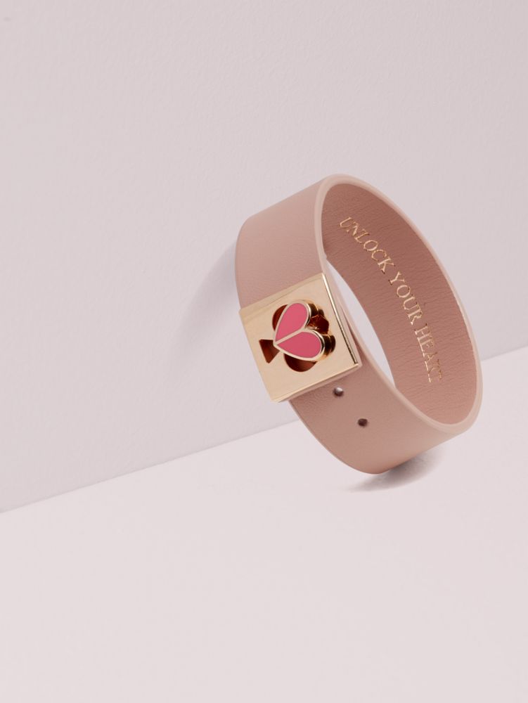 Heritage Spade Leather Twistlock Bracelet Kate Spade New York