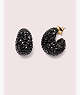 Kate Spade,adore-ables clay pavé mini hoops,earrings,Jet.