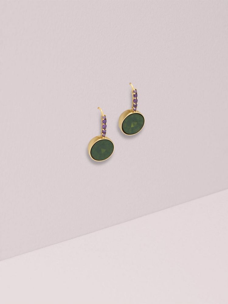 Reflecting Pool Pav Round Drop Earrings