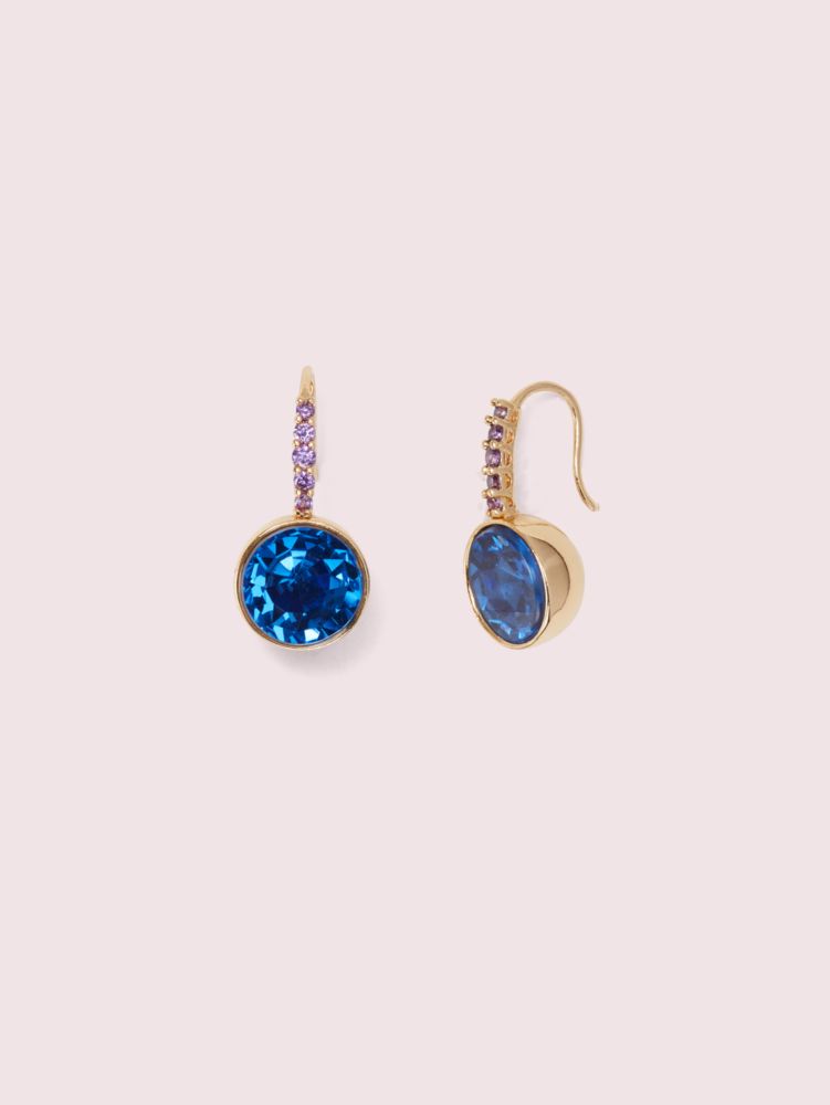 Reflecting Pool Pav Round Drop Earrings