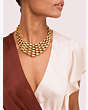 Kate Spade,sliced scallops statement necklace,necklaces,Gold