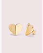 Kate Spade,heritage spade heart statement studs,earrings,Gold